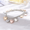 Adjustable Crystal Full Heart Bracelet For Women Mix Silvery Color Beaded Bracelets For Lover Friend 2022 Jewelry