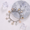 Adjustable Crystal Stars Beads Chain Bracelet For Women Silvery Mix Color Charms Bracelets For Girls 2022 Jewelry