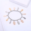 Adjustable Full Boy and Girl Charms Beaded Bracelet For Women Cute Gold Silvery Crystal Bracelets 2022 Jewelry Gift