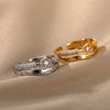 Adjustable Geometric Zircon Rings For Women Stainless Steel Gold Color Open Couple Ring Wedding Band Jewerly Gift anillos