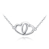 Adjustable Heart-Buckled White/Rose 925 Sterling Silver Necklace