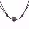 Adjustable Leather Chain Choker Necklace Shellhard Black Lava Rock Essential Oil Diffuser Pandant Necklaces Women Jewelry
