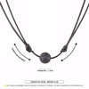 Adjustable Leather Chain Choker Necklace Shellhard Black Lava Rock Essential Oil Diffuser Pandant Necklaces Women Jewelry