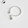Adjustable Rings For Women 925 Silver New Fashion Star Casual Gift Ring Female Party Jewelry Twist Opening Ring Sterling Silver