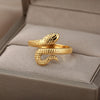 Adjustable Snake Rings For Women Stainless Steel Gothic Male Gold  Finger Ring 2023 Trend Couple Aesthetic Jewerly anillos
