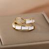 Aesthetic Enamel Rings For Women Adjustable Drip Oil Colorful Snake Ring 2023 Trend Animal Jewerly Wedding Gift Bijoux Femme