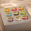 Aesthetic Enamel Rings For Women Adjustable Drip Oil Colorful Snake Ring 2023 Trend Animal Jewerly Wedding Gift Bijoux Femme