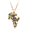 Africa Map Pendant Necklace for Women/Men Ethiopian Jewelry  African Maps Hiphop Necklace Supplies
