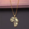 Africa Map Pendant Necklace for Women/Men Ethiopian Jewelry  African Maps Hiphop Necklace Supplies