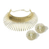 Africa Necklaces Jewelry Set Gold Color Metal Big Exaggerated Torque Choker Necklace Earrings Set Jewelry African Steampunk 2022