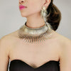 Africa Necklaces Jewelry Set Gold Color Metal Big Exaggerated Torque Choker Necklace Earrings Set Jewelry African Steampunk 2022