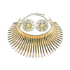 Africa Necklaces Jewelry Set Gold Color Metal Big Exaggerated Torque Choker Necklace Earrings Set Jewelry African Steampunk 2022