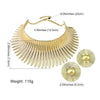 Africa Necklaces Jewelry Set Gold Color Metal Big Exaggerated Torque Choker Necklace Earrings Set Jewelry African Steampunk 2022