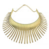 Africa Necklaces Jewelry Set Gold Color Metal Big Exaggerated Torque Choker Necklace Earrings Set Jewelry African Steampunk 2022