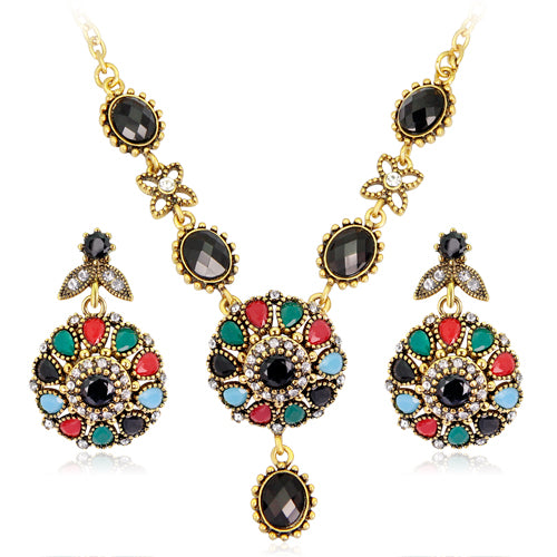 African Beads Jewelry Set Limited New Plant 2020 Fashion Jewelry Flowers Earrings Pendant Wedding Accessories Sets