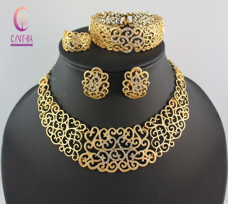 African-Costume-Jewelry-Sets-18K-Gold-Plated-Crystal-Wedding-Women-Bridal-Accessories-nigerian-Flower-Pattern-Necklace