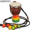 African Drum Pendant Necklace Classic Mini Tambourine Children Necklace Kids Necklace Jewelry