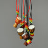 African Drum Pendant Necklace Classic Mini Tambourine Children Necklace Kids Necklace Jewelry