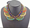 African Ethnic Handmade Resin Bead Bib Egyptian Boho Necklace Collar Women Dress Statement Choker Accessories Halloween Jewelry