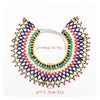 African Multicolors Resin Beads Choker Necklaces for Women Boho Big Tribal Collar Statement Necklace Tribal Party Jewelry Gift