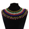 African Multicolors Resin Beads Choker Necklaces for Women Boho Big Tribal Collar Statement Necklace Tribal Party Jewelry Gift