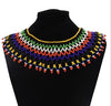 African Multicolors Resin Beads Choker Necklaces for Women Boho Big Tribal Collar Statement Necklace Tribal Party Jewelry Gift