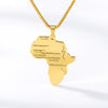 Afrika Peta Liontin Kalung untuk Wanita Stiainless Baja Warna Emas Perhiasan Ethiopia Grosir Afrika Peta Hiphop Item