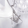 Ag Freemasonry Pendant Necklace Men's Women's Necklace Metal Retro Religion Accessories Party Jewelry
