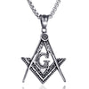 Ag Freemasonry Pendant Necklace Men's Women's Necklace Metal Retro Religion Accessories Party Jewelry