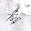 Ag Freemasonry Pendant Necklace Men's Women's Necklace Metal Retro Religion Accessories Party Jewelry
