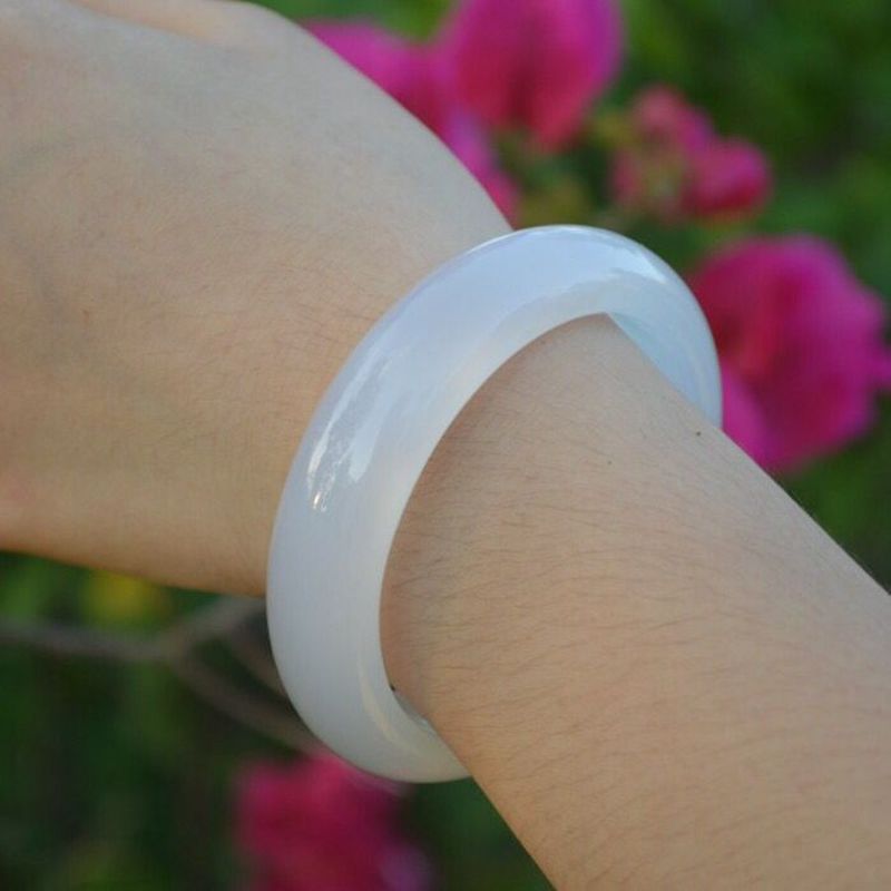 Agate Bangle Natural Chalcedony Agate Bracelet Bracelets Bangles Jewelry Retro Party Accessories