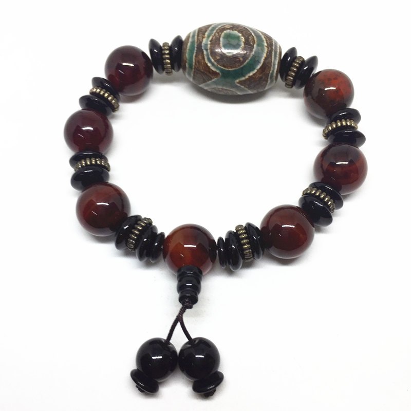 Agate Bracelet Men Buddha Beads Women Jewelry Popular Fashion Gift Handmade Luna Pulseira Cozinha Buda Pulseras Mujer Moda