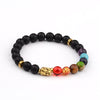 Agate Bracelet Men Fashion 7 Chakra Healing Beaded Lava Stone Bracelet Buddha Bracelet Bangle Women Jewelry