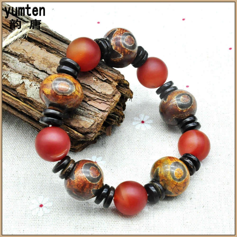 Agate Citrine Erkek Bileklik Natural Crystal Stone Ruby Jewelry Gem Mixed Color Men Hand Bracelets Black Turmalin Bracelet Charm