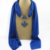 Ahmed Autumn and Winter Resin Geometric Alloy Pendant Scarf Necklace Ethnic Scarve Collar Bijoux Jewelry for Women