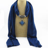 Ahmed Autumn and Winter Resin Geometric Alloy Pendant Scarf Necklace Ethnic Scarve Collar Bijoux Jewelry for Women