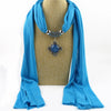 Ahmed Autumn and Winter Resin Geometric Alloy Pendant Scarf Necklace Ethnic Scarve Collar Bijoux Jewelry for Women