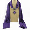 Ahmed Autumn and Winter Resin Geometric Alloy Pendant Scarf Necklace Ethnic Scarve Collar Bijoux Jewelry for Women