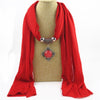 Ahmed Autumn and Winter Resin Geometric Alloy Pendant Scarf Necklace Ethnic Scarve Collar Bijoux Jewelry for Women