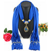 Ahmed Bali Yarn Ethnic Beads Tassel Scarf With Gold Peacock Pendant Fringe Long Scarf Necklace For Women Jewelry Accessories