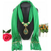 Ahmed Bali Yarn Ethnic Beads Tassel Scarf With Gold Peacock Pendant Fringe Long Scarf Necklace For Women Jewelry Accessories