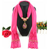 Ahmed Bali Yarn Ethnic Beads Tassel Scarf With Gold Peacock Pendant Fringe Long Scarf Necklace For Women Jewelry Accessories