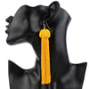 Colorful Woven Ball Statement Tassel Long Earring for Women Fashion Fringed 2020 Dangle jewelry Brincos Bijoux Hot