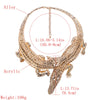 Ahmed Design Exaggerated Punk Full Rhinestone Crocodile Necklace for Women Trend Statement Necklace Collar Bijoux