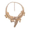 Ahmed Design Exaggerated Punk Full Rhinestone Crocodile Necklace for Women Trend Statement Necklace Collar Bijoux