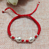 925Sterling Silver Bracelet Lovely Fish Lucky Blessing Red Rope Bracelet Handmade Bangle Wax String Amulet Jewelry