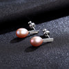 Brand Earring for Women Silver 925 Jewelry Female Natural Pearl Studs Earrings Oorbellen Voor Vrouwen Aretes De Mujer