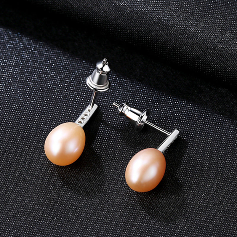 Brand Earring for Women Silver 925 Jewelry Female Natural Pearl Studs Earrings Oorbellen Voor Vrouwen Aretes De Mujer