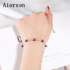 Brand Women's Bracelet Nature Garnet S925 Silver Jewelry Girls Cute Bracelets Bracciali Donna 2020 Korea Style Pulseiras