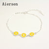 Brand Women's Bracelet Yellow Fresh Lemon Fruit Bracelet Genuine 925 Silver Jewelry Original Design Tumblr Jewellery
